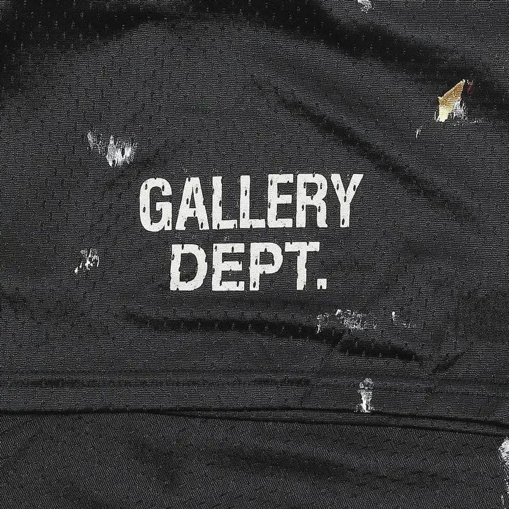 Gallery Dept. Studio Paint Logo Gym Shorts Black - AFV Clothes