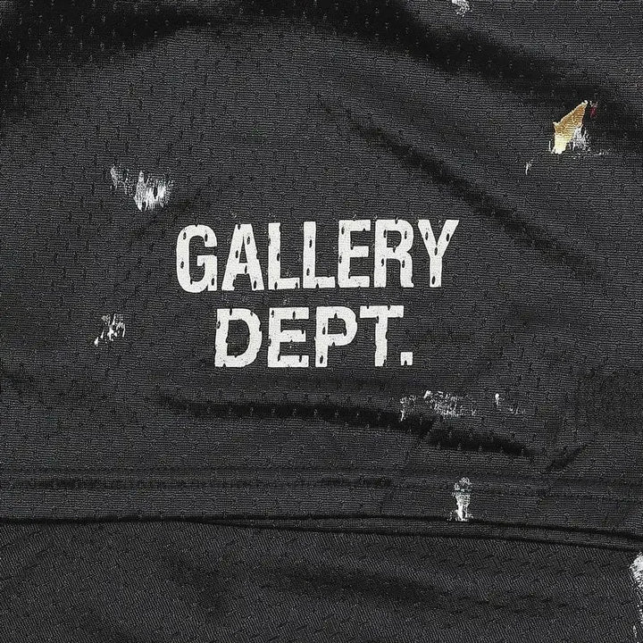 Gallery Dept. Studio Paint Logo Gym Shorts Black - AFV Clothes