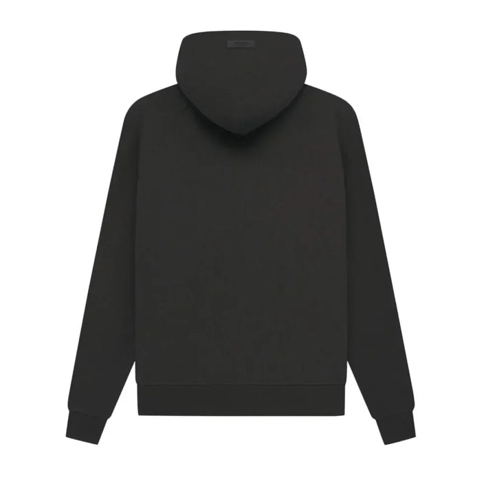 Fear Of God Essentials Waffle Raglan Hoodie Off Black - AFV Clothes