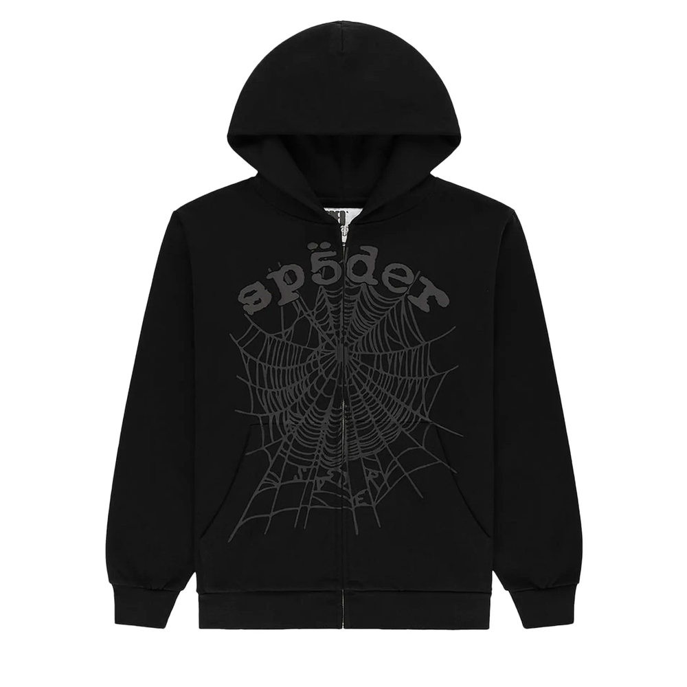 Sp5der OG Web V2 Phantom Zip Up Black