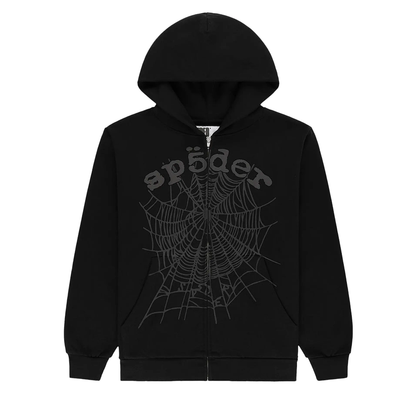 Sp5der OG Web V2 Phantom Zip Up Black