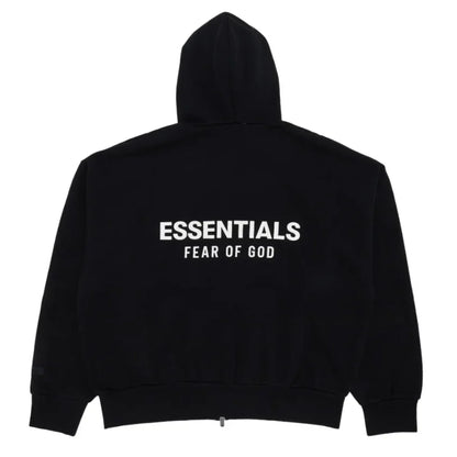 Fear of God Essentials Classic Full Zip-Up Hoodie Jet Black – AFV Fear of God Essentials Classic Full Zip-Up Hoodie Jet Black – AFV