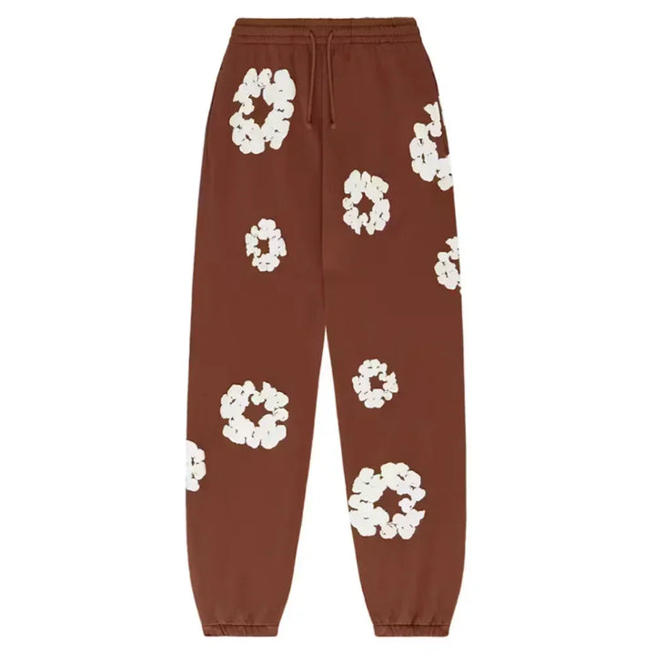 Denim Tears The Cotton Wreath Sweatpants Brown - AFV Clothes