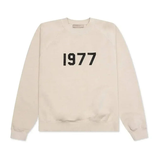 Fear of God Essentials 1977 Logo Crewneck Wheat - AFV Clothes