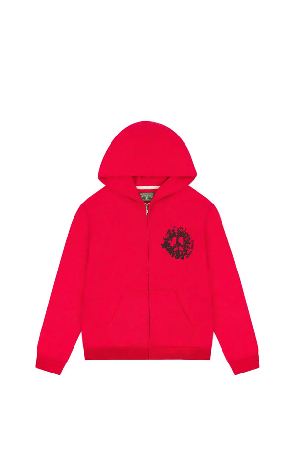 Denim Tears Denim University Zip Hoodie SS24 Red