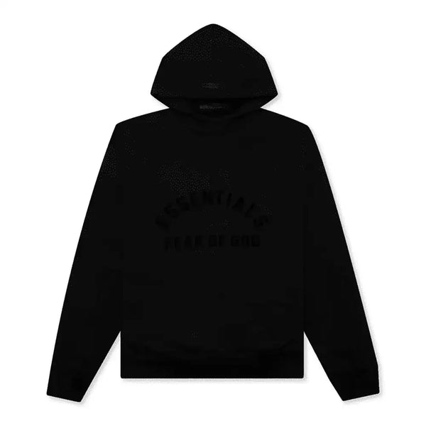 Fear of God Essentials Black Collection Hoodie Jet Black - AFV Clothes