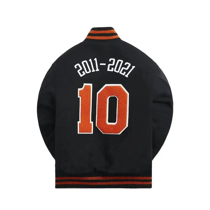 Kith New York Knicks Varsity Jacket Black - AFV Clothes