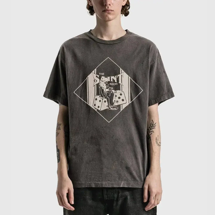 Saint Michael Saint Room Short Sleeve T-shirt - AFV Clothes