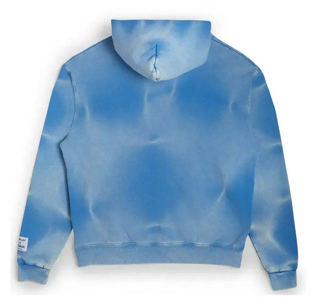 Gallery Dept. Sunfaded English Logo Zip Up Hoodie Blue - AFV Clothes