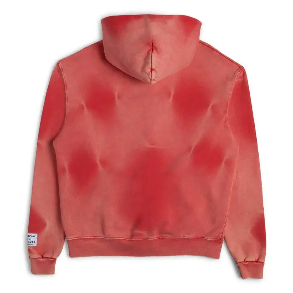 GALLERY DEPT. Sunfaded English Logo Zip-Up-Hoodie Red - AFV Clothes