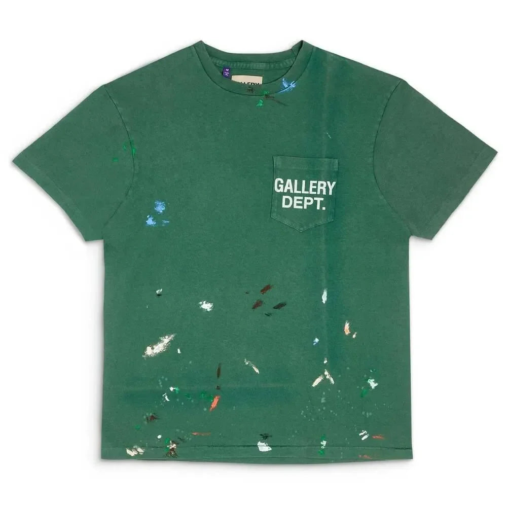 Gallery Dept. Vintage Logo Painted Tee Green - AFV Clothes
