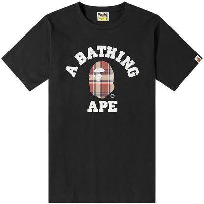 A Bathing Ape BAPE Check College Tee - AFewVibe
