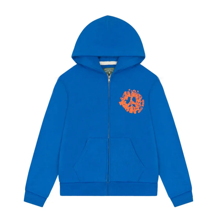Denim Tears Denim University Zip Hoodie Royal Blue - AFV Clothes