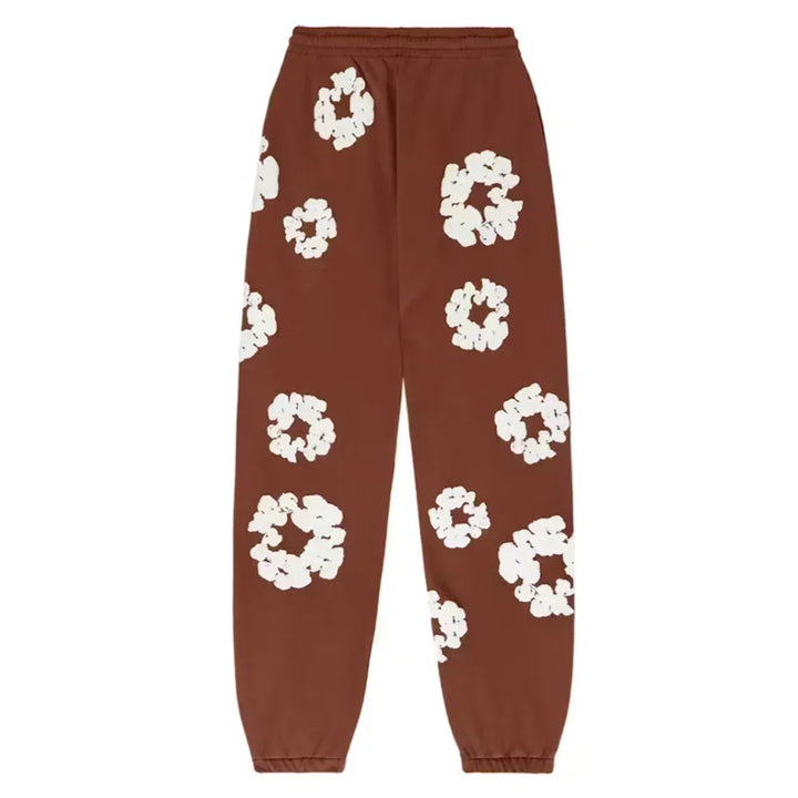 Denim Tears The Cotton Wreath Sweatpants Brown - AFV Clothes