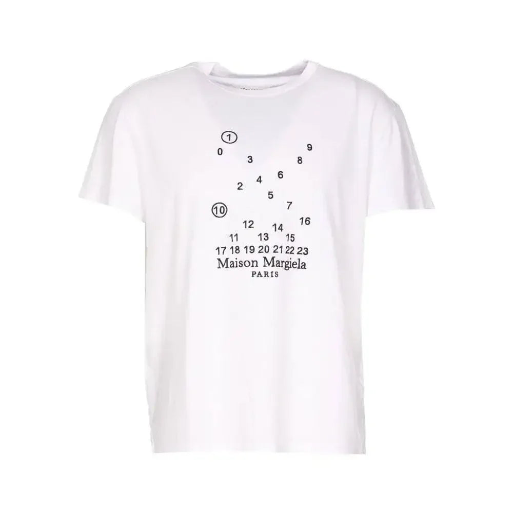 Maison Margiela Embroidered Numeric Logo T-Shirt White - AFV Clothes