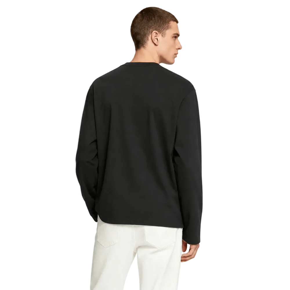 Acne Studios 1996 Logo Long Sleeve Relaxed Fit Black alternate view showing the sprayed finish