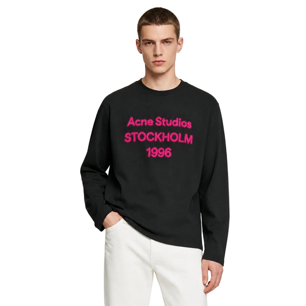 Acne Studios 長袖カットソー 黒 1996 Acne Studios 1996 Logo Long Sleeve Black – AFewVibe