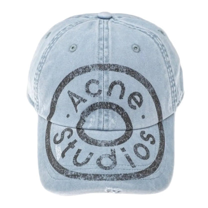 Acne Studios Blue Printed Logo Cap - AFewVibe