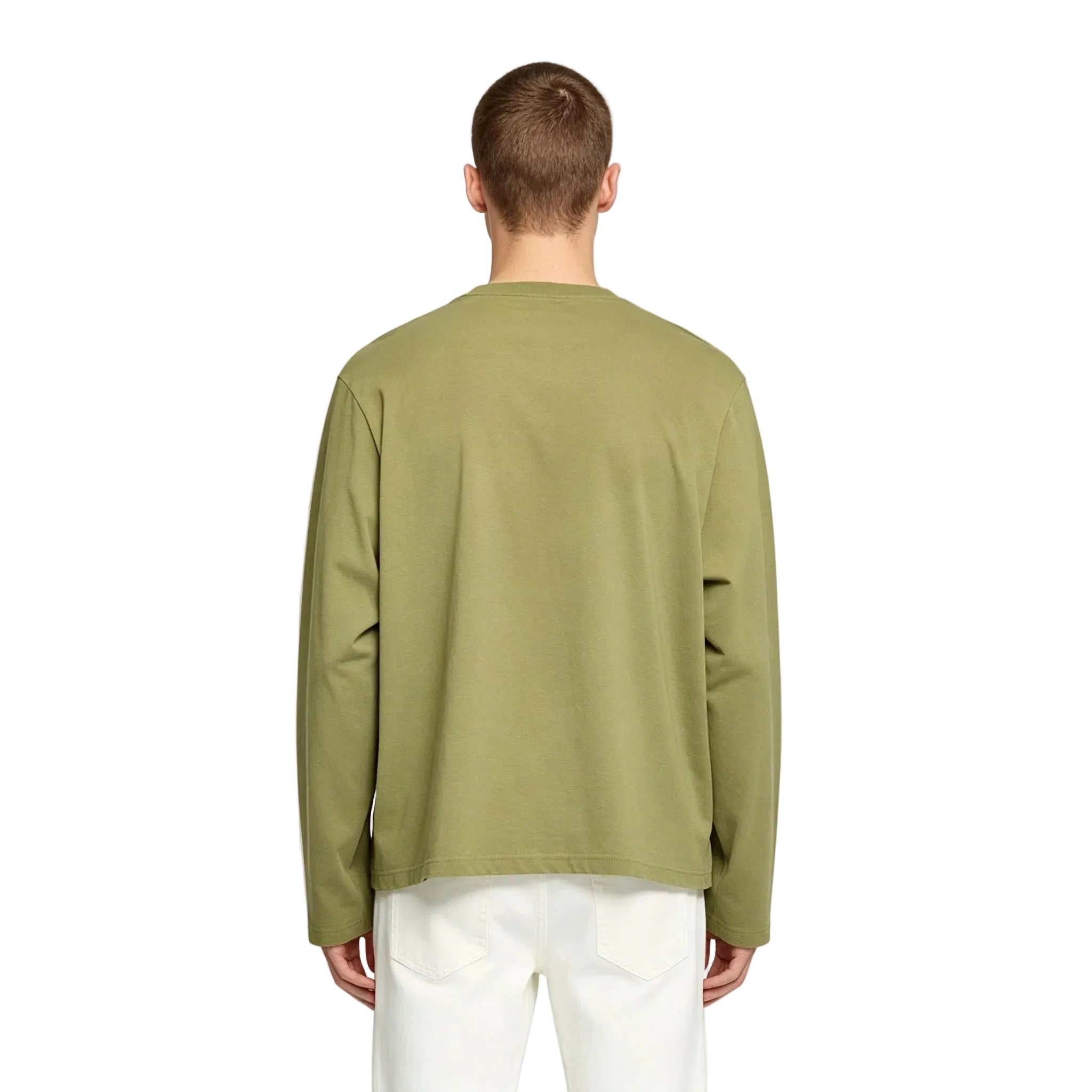 Acne Studios Logo 1996 Long Sleeve T-Shirt Olive Green - AFewVibe