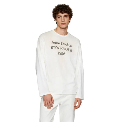 Acne Studios Logo Long Sleeve Tee Dusty White - AFewVibe