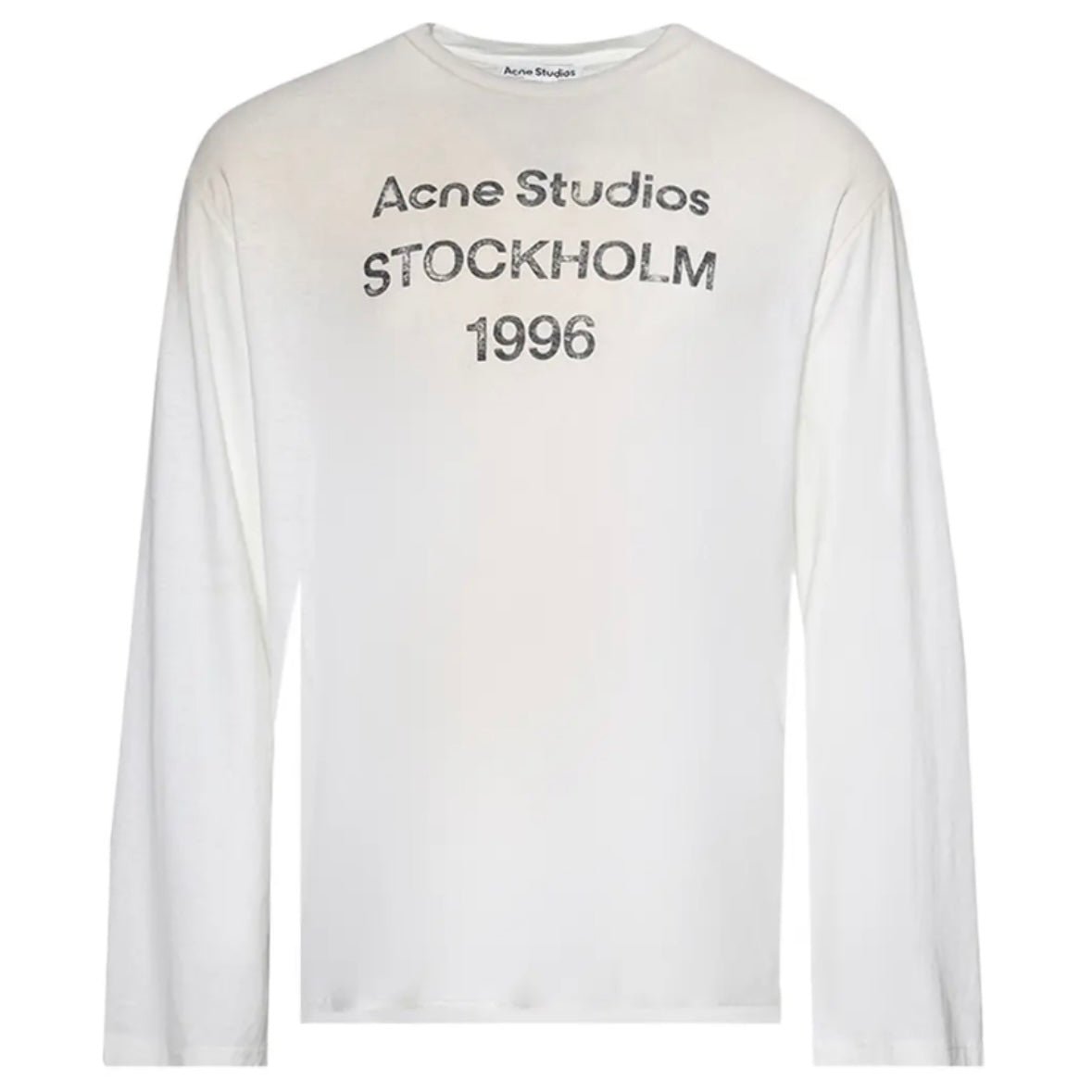 Acne Studios Logo Long Sleeve Tee Dusty White - AFewVibe