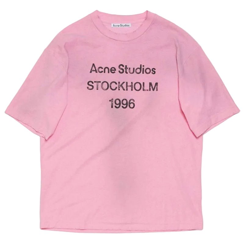 Acne Studios Logo T-Shirt Cotton Candy Pink - AFewVibe
