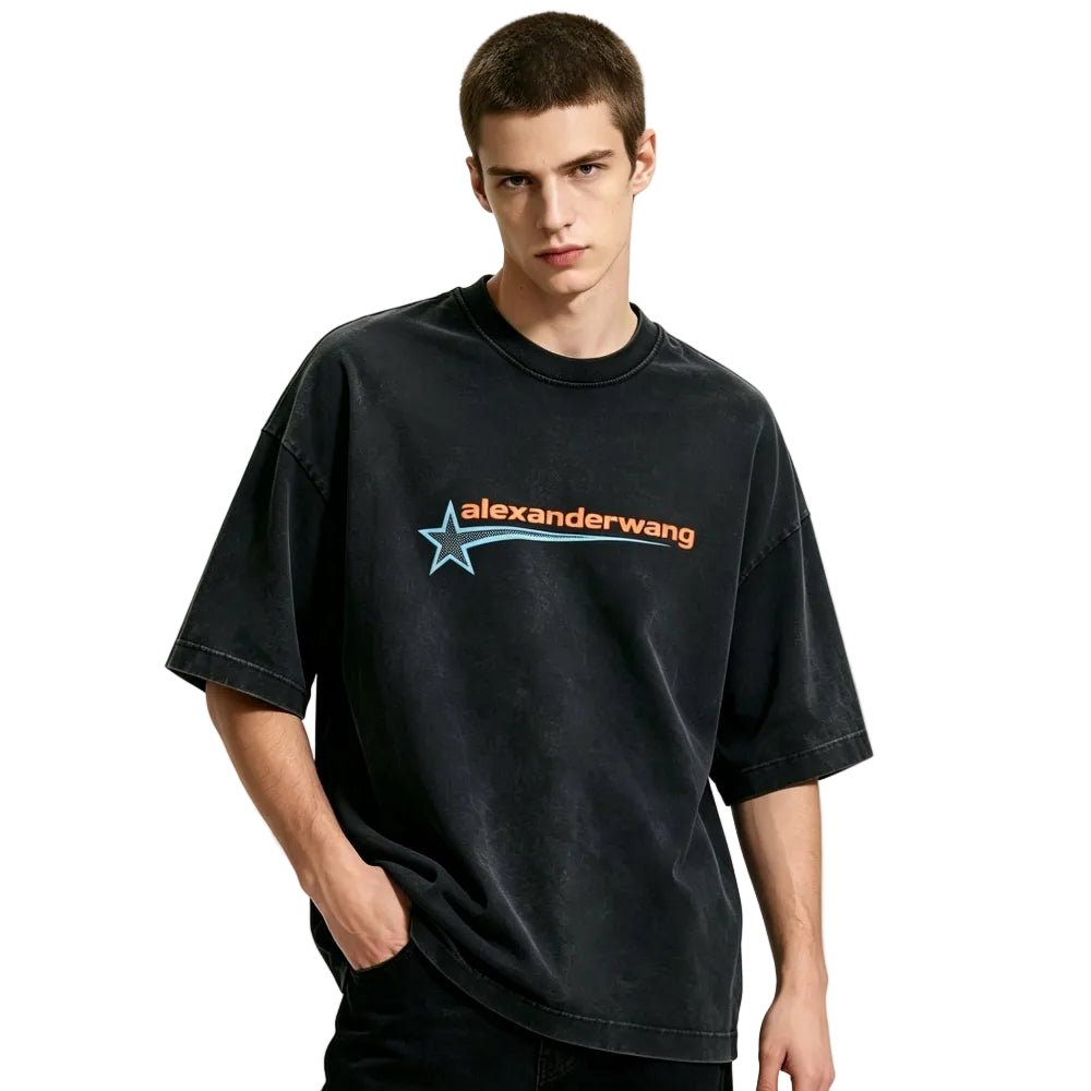 Alexander Wang Boxy Graphic Tee Washed Black – AFewVibe