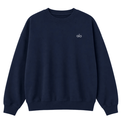ALO Accolade Crew Neck Pullover Navy - AFewVibe