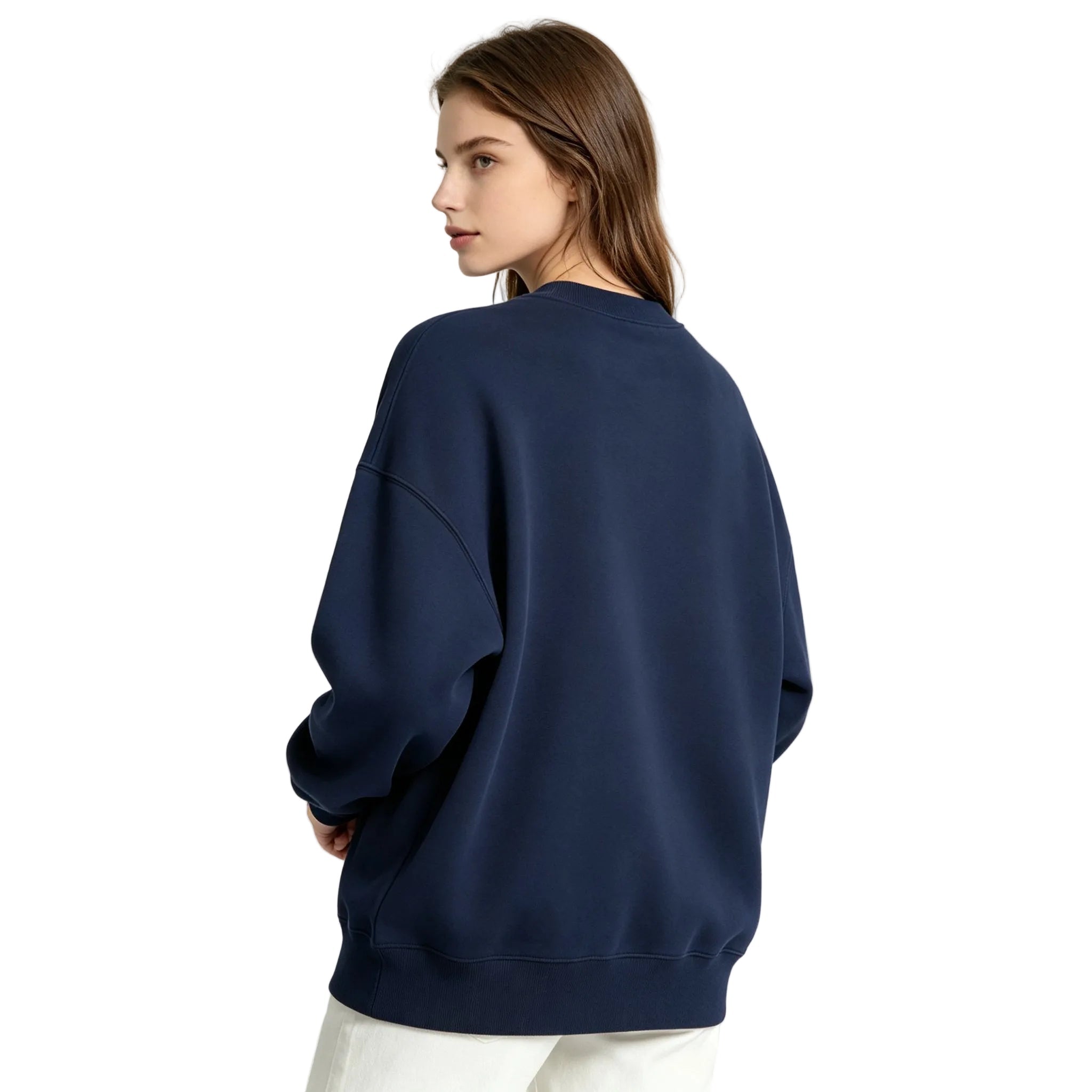 ALO Accolade Crew Neck Pullover Navy | French Terry Sweatshirt