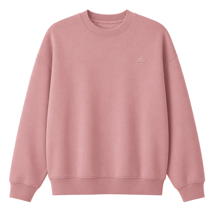 ALO Accolade Crew Neck Pullover Vintage Pink - AFewVibe