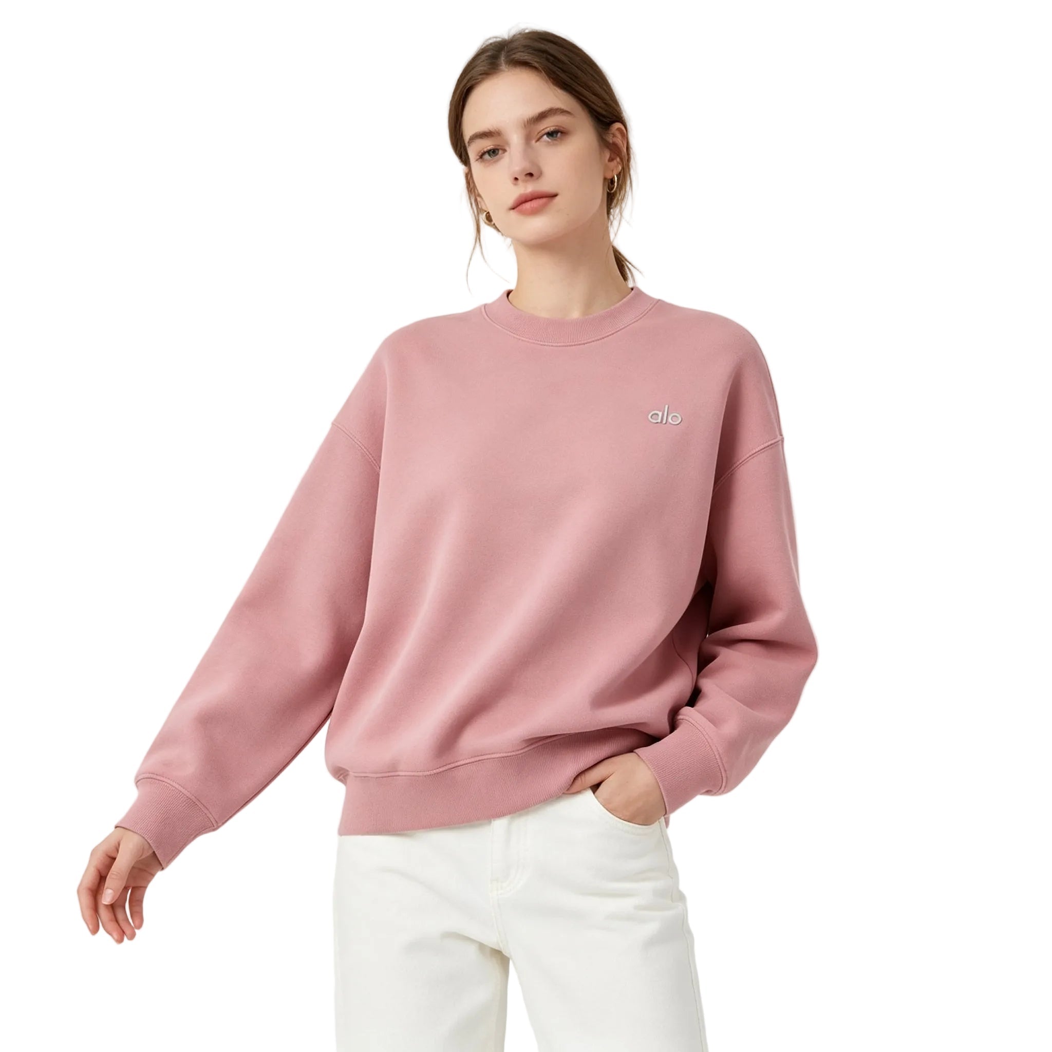 alo Accolade クルーネック プルオーバー　ピンクS alo Accolade クルーネック プルオーバー ピンクS Alo Yoga Cropped
