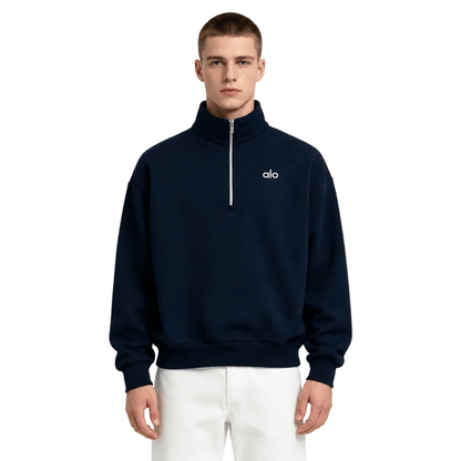 Alo Accolade quarter zip sweater Navy - AFewVibe