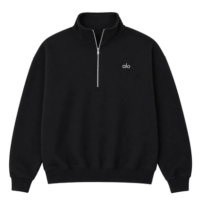 ALO Accolade 1/4 Zip Pullover Black | Stand-Up Collar – AFewVibe ALO Accolade 1/4 Zip Pullover Black | Stand-Up Collar – AFewVibe