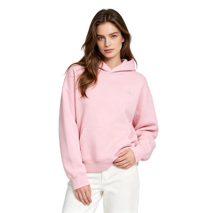 Alo Yoga Accolade Cotton Blend Hoodie Ballet Pink - AFewVibe