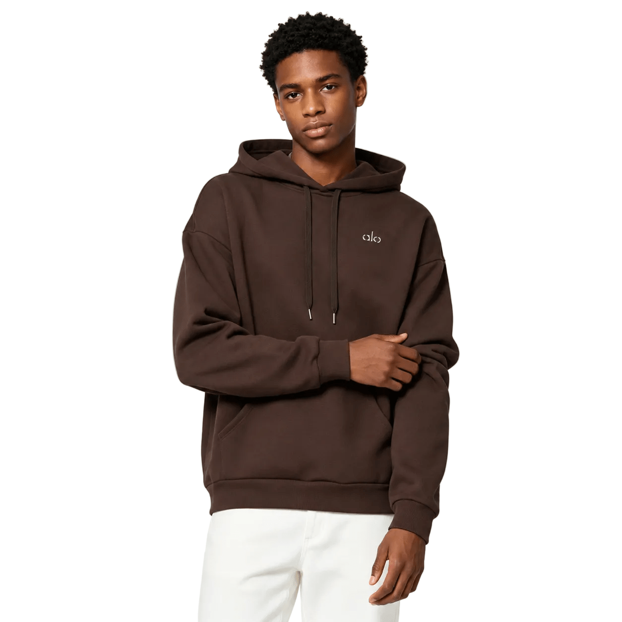 Alo Yoga Accolade Cotton Blend Hoodie Espresso - AFewVibe