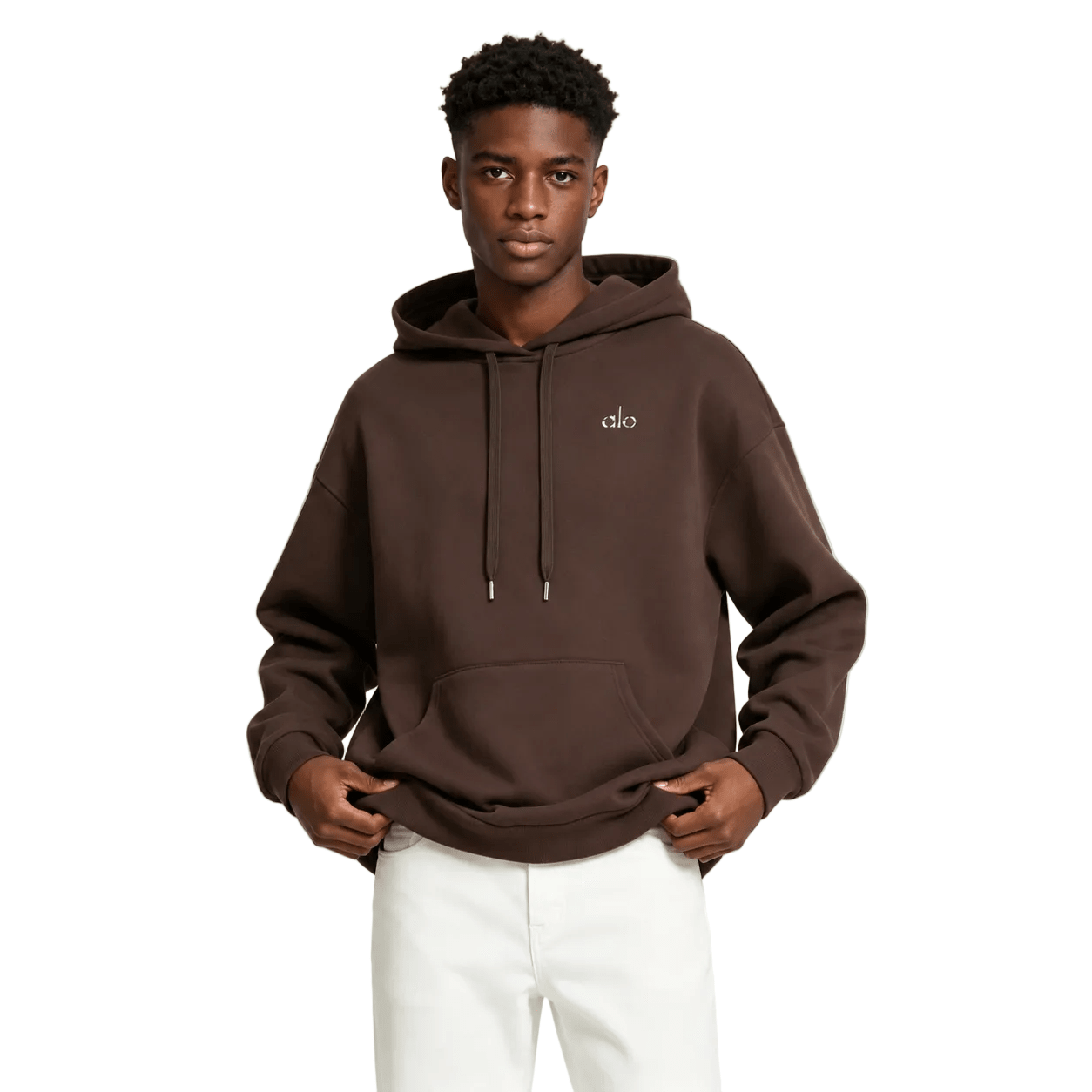 Alo Yoga Accolade Cotton Blend Hoodie Espresso - AFewVibe