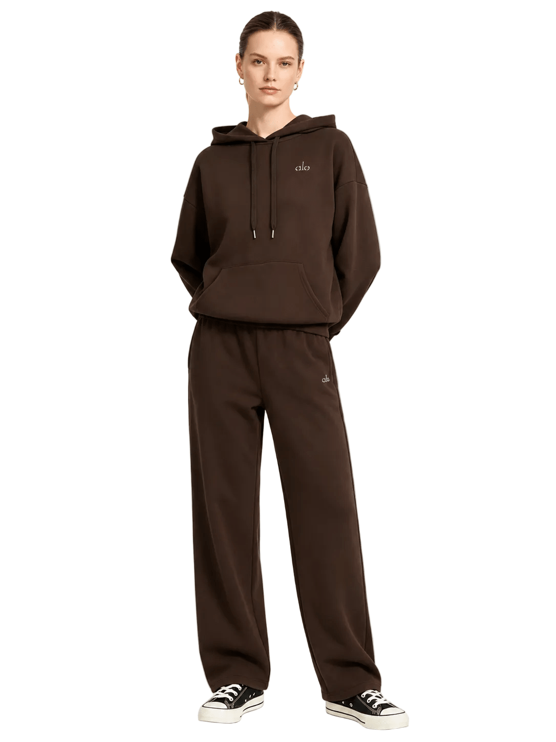 Alo Yoga Accolade Straight Leg Sweatpants Brown - AFewVibe