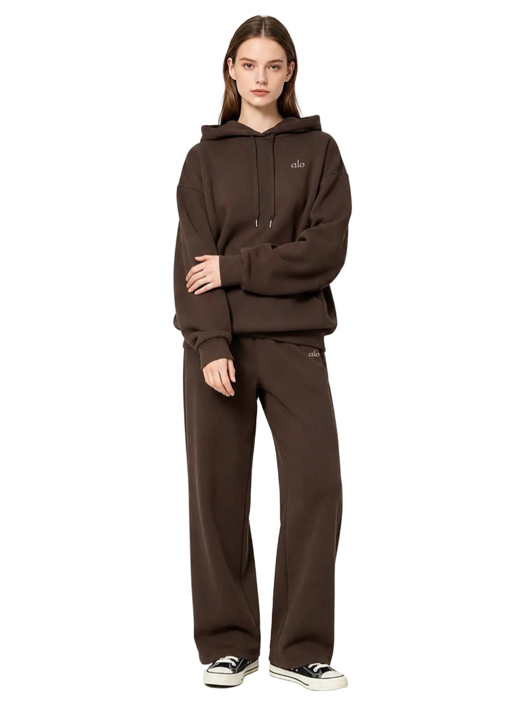 Alo Yoga Accolade Straight Leg Sweatpants Brown - AFewVibe