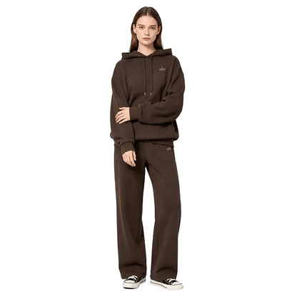 Alo Yoga Accolade Straight Leg Sweatpants Brown - AFewVibe