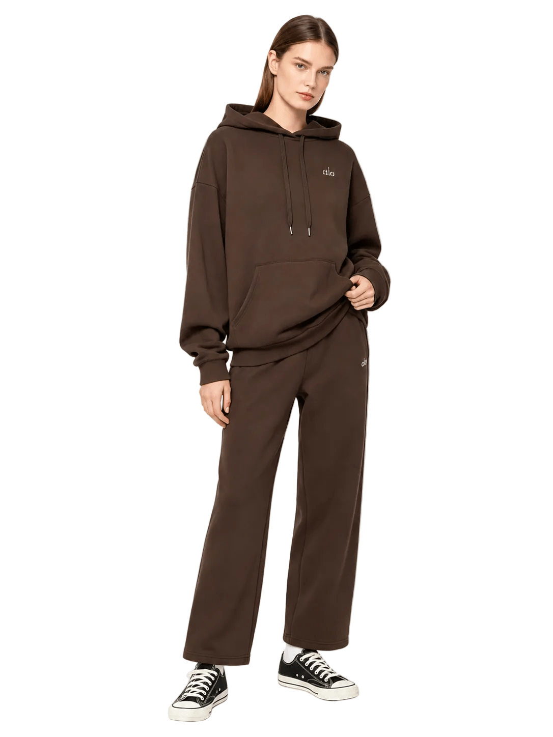 Alo Yoga Accolade Straight Leg Sweatpants Brown - AFewVibe