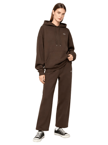 Alo Yoga Accolade Straight Leg Sweatpants Brown - AFewVibe