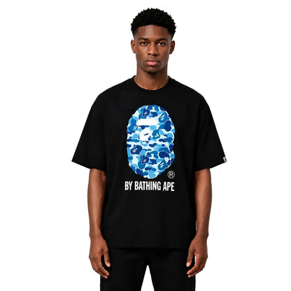 BAPE ABC Camo By Bathing Ape Tee Black Blue - AFewVibe