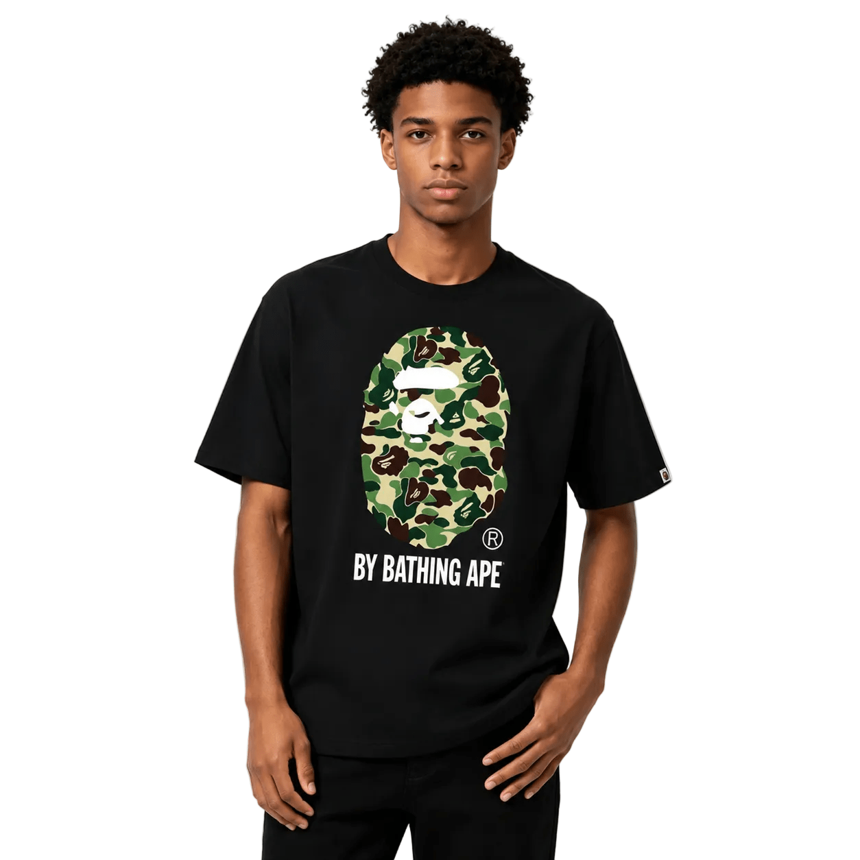 BAPE ABC Camo By Bathing Ape Tee Black Green - AFewVibe
