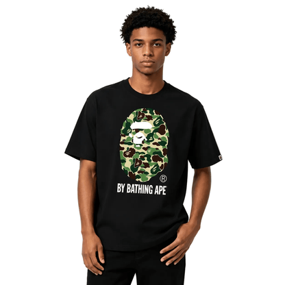 BAPE ABC Camo By Bathing Ape Tee Black Green - AFewVibe