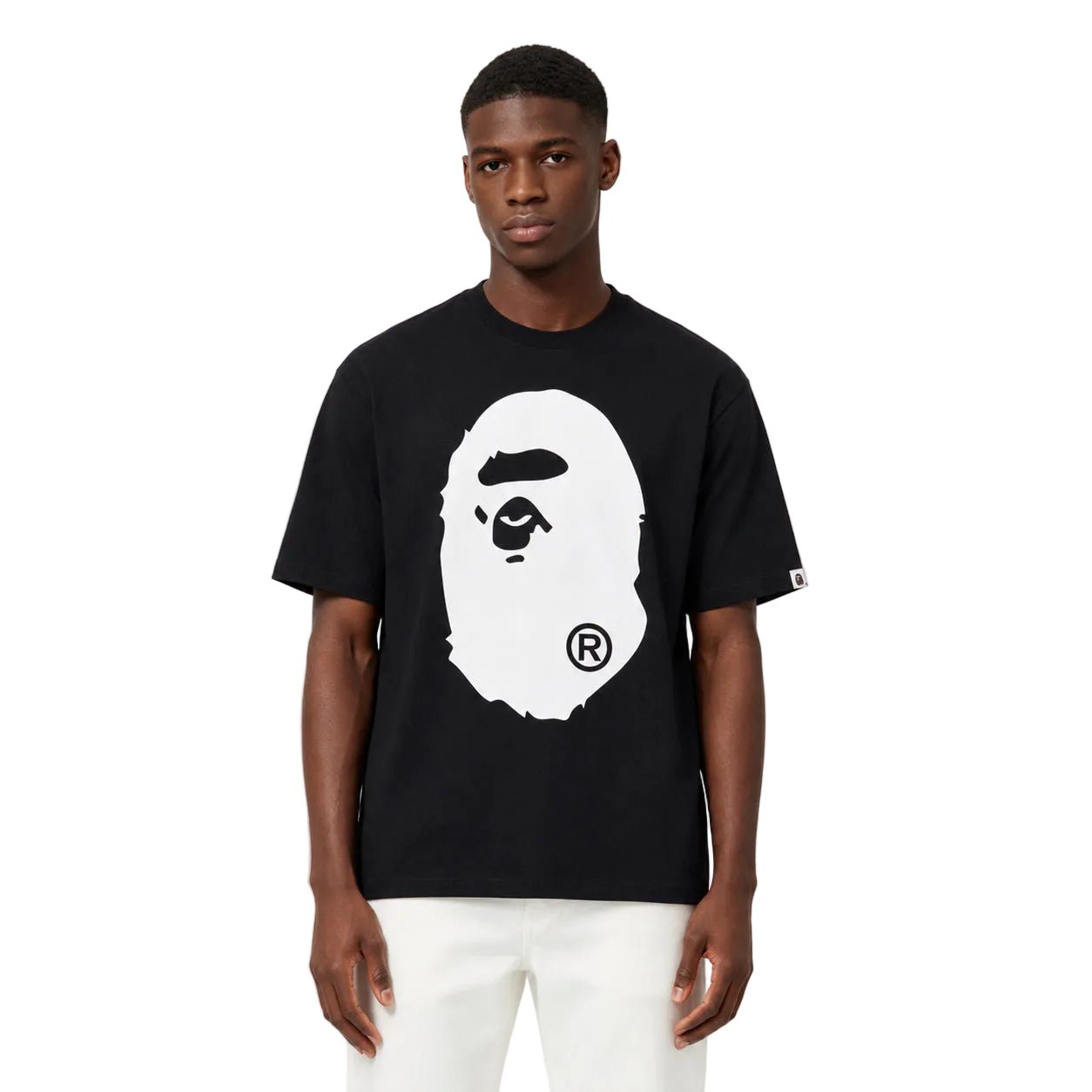 Bape Bicolor Big Ape Head Tee Black - AFewVibe