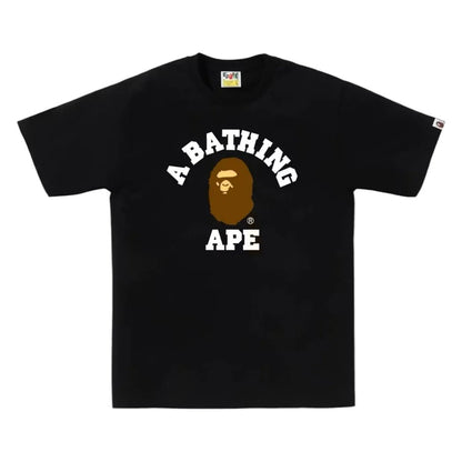 BAPE College Tee SS26 Black main product view with College logo