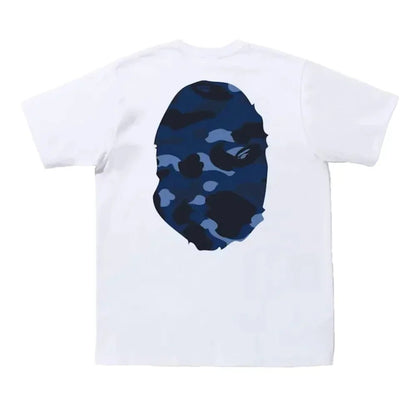 BAPE Color Camo Big Ape Head Tee White Blue - Afewvibe