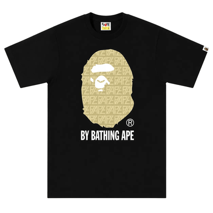 BAPE Logo Monogram By Bathing Ape Tee Black Beige - AFewVibe