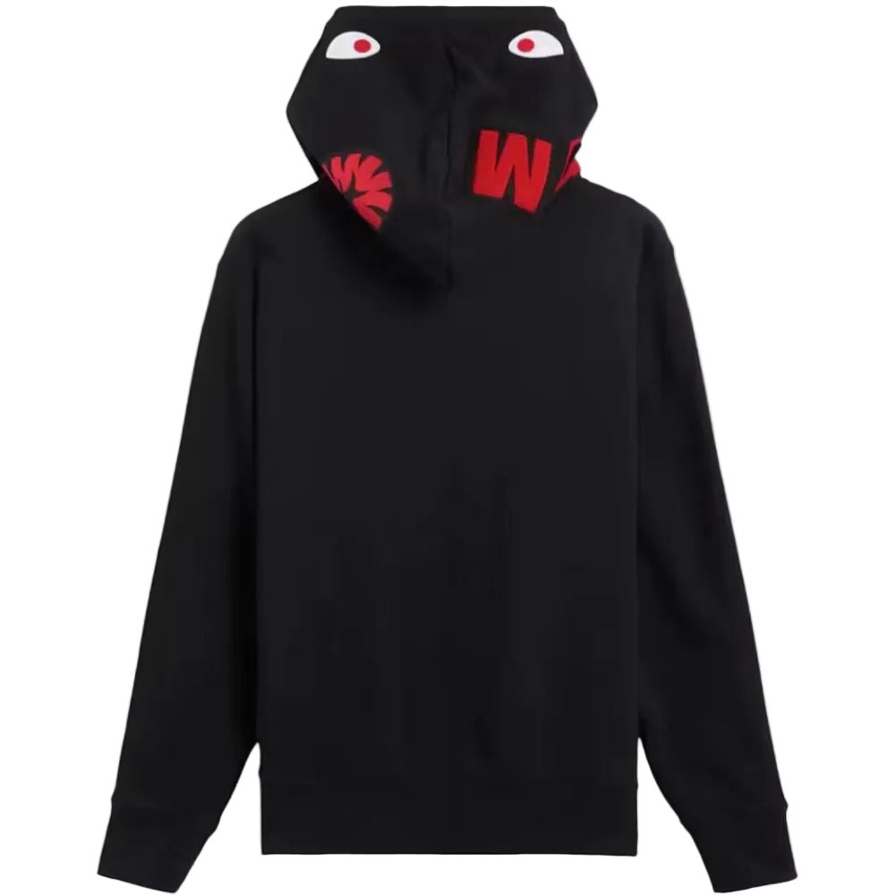 BAPE x adidas Shark Fleece Full Zip Hoodie Black - AFewVibe