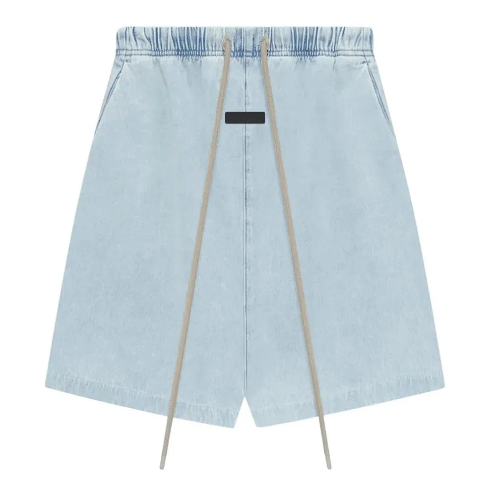Fear of God Essentials Relaxed Short Light Washed Denim - AFV Clothes